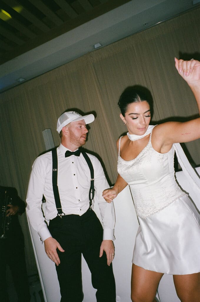 Miami beach edition wedding reception bride and groom dancing