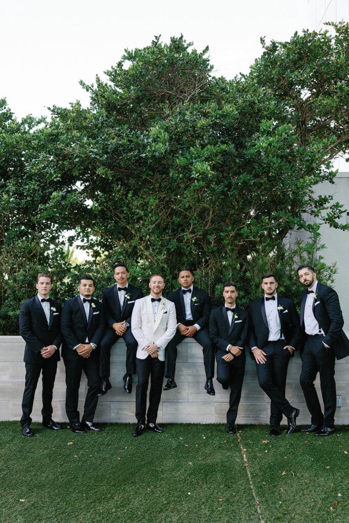 The Miami Beach Edition Wedding party groomsmen portraits