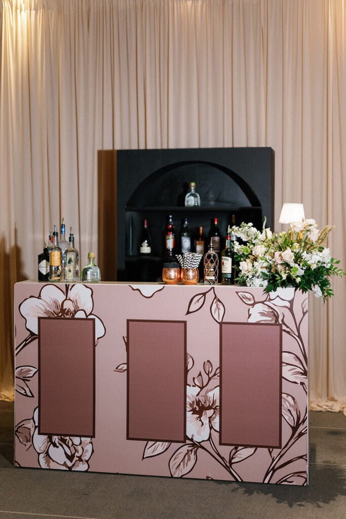 Miami-Beach-Edition-Wedding-reception bar decor