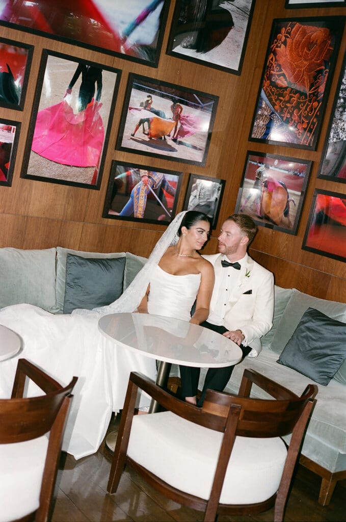 The Miami Beach Edition Wedding couple at Matador Bar