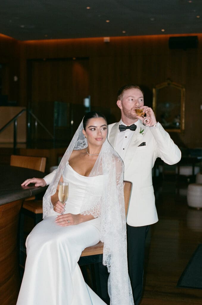 The Miami Beach Edition Wedding couple at Matador Bar